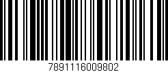 Código de barras (EAN, GTIN, SKU, ISBN): '7891116009802'