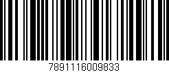 Código de barras (EAN, GTIN, SKU, ISBN): '7891116009833'