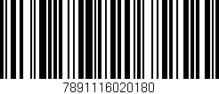 Código de barras (EAN, GTIN, SKU, ISBN): '7891116020180'
