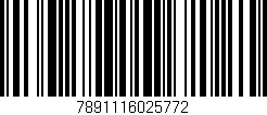 Código de barras (EAN, GTIN, SKU, ISBN): '7891116025772'