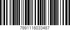 Código de barras (EAN, GTIN, SKU, ISBN): '7891116033487'