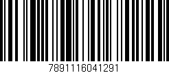 Código de barras (EAN, GTIN, SKU, ISBN): '7891116041291'