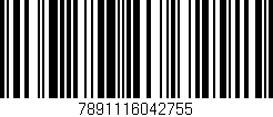 Código de barras (EAN, GTIN, SKU, ISBN): '7891116042755'