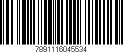 Código de barras (EAN, GTIN, SKU, ISBN): '7891116045534'