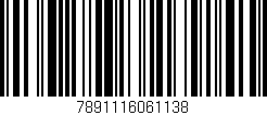 Código de barras (EAN, GTIN, SKU, ISBN): '7891116061138'