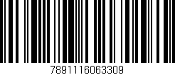 Código de barras (EAN, GTIN, SKU, ISBN): '7891116063309'
