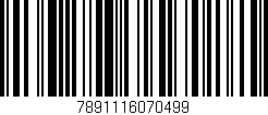 Código de barras (EAN, GTIN, SKU, ISBN): '7891116070499'
