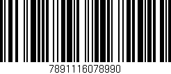 Código de barras (EAN, GTIN, SKU, ISBN): '7891116078990'