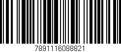Código de barras (EAN, GTIN, SKU, ISBN): '7891116088821'