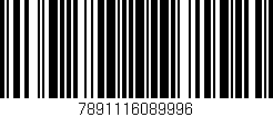 Código de barras (EAN, GTIN, SKU, ISBN): '7891116089996'