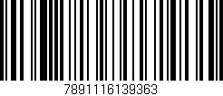 Código de barras (EAN, GTIN, SKU, ISBN): '7891116139363'