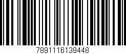 Código de barras (EAN, GTIN, SKU, ISBN): '7891116139448'