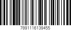 Código de barras (EAN, GTIN, SKU, ISBN): '7891116139455'