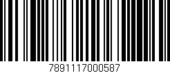 Código de barras (EAN, GTIN, SKU, ISBN): '7891117000587'