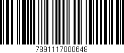 Código de barras (EAN, GTIN, SKU, ISBN): '7891117000648'