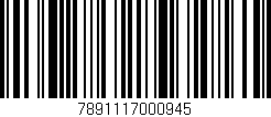 Código de barras (EAN, GTIN, SKU, ISBN): '7891117000945'