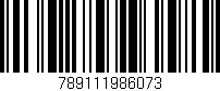 Código de barras (EAN, GTIN, SKU, ISBN): '789111986073'