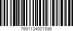 Código de barras (EAN, GTIN, SKU, ISBN): '7891134001598'