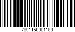 Código de barras (EAN, GTIN, SKU, ISBN): '7891150001183'