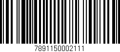 Código de barras (EAN, GTIN, SKU, ISBN): '7891150002111'