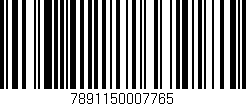 Código de barras (EAN, GTIN, SKU, ISBN): '7891150007765'