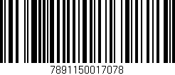 Código de barras (EAN, GTIN, SKU, ISBN): '7891150017078'