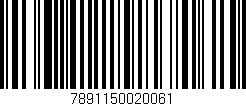 Código de barras (EAN, GTIN, SKU, ISBN): '7891150020061'