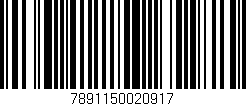 Código de barras (EAN, GTIN, SKU, ISBN): '7891150020917'