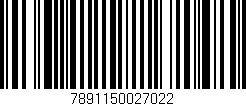 Código de barras (EAN, GTIN, SKU, ISBN): '7891150027022'