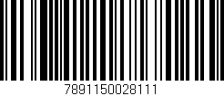 Código de barras (EAN, GTIN, SKU, ISBN): '7891150028111'