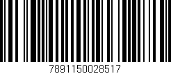 Código de barras (EAN, GTIN, SKU, ISBN): '7891150028517'