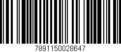 Código de barras (EAN, GTIN, SKU, ISBN): '7891150028647'