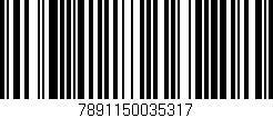 Código de barras (EAN, GTIN, SKU, ISBN): '7891150035317'