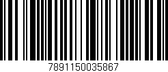 Código de barras (EAN, GTIN, SKU, ISBN): '7891150035867'