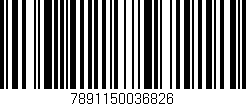 Código de barras (EAN, GTIN, SKU, ISBN): '7891150036826'