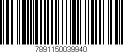 Código de barras (EAN, GTIN, SKU, ISBN): '7891150039940'