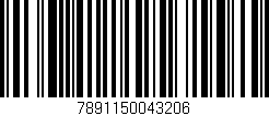 Código de barras (EAN, GTIN, SKU, ISBN): '7891150043206'
