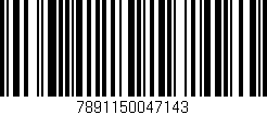 Código de barras (EAN, GTIN, SKU, ISBN): '7891150047143'