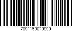 Código de barras (EAN, GTIN, SKU, ISBN): '7891150070998'