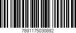 Código de barras (EAN, GTIN, SKU, ISBN): '7891175030892'