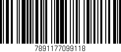 Código de barras (EAN, GTIN, SKU, ISBN): '7891177099118'