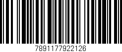 Código de barras (EAN, GTIN, SKU, ISBN): '7891177922126'