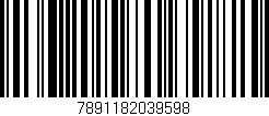 Código de barras (EAN, GTIN, SKU, ISBN): '7891182039598'