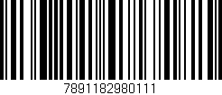 Código de barras (EAN, GTIN, SKU, ISBN): '7891182980111'