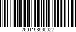 Código de barras (EAN, GTIN, SKU, ISBN): '7891196980022'