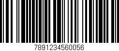 Código de barras (EAN, GTIN, SKU, ISBN): '7891234560056'