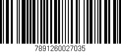 Código de barras (EAN, GTIN, SKU, ISBN): '7891260027035'