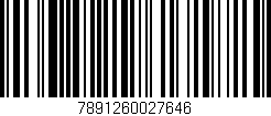Código de barras (EAN, GTIN, SKU, ISBN): '7891260027646'