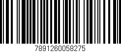 Código de barras (EAN, GTIN, SKU, ISBN): '7891260058275'