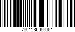 Código de barras (EAN, GTIN, SKU, ISBN): '7891260098981'